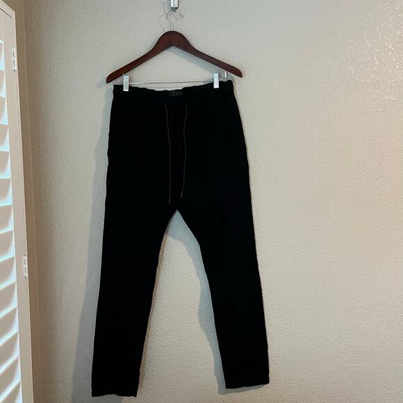 J Brand Men’s Waist Jogger Pants Drawstring Waist Pockets Large Black - Picture 2 of 9